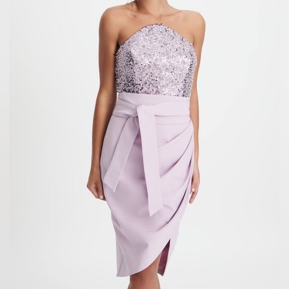 Lavish Alice: Sequin Bandeau Embellished Dress with BELT ๐ - Picture 7 of 14